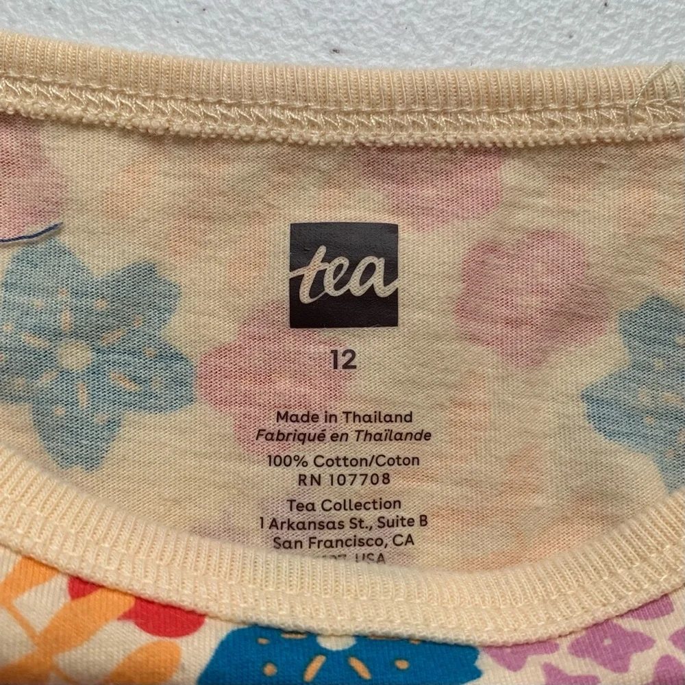Tea Collection | Yellow Floral Long Sleeved Dress Girl’s Size 12‎